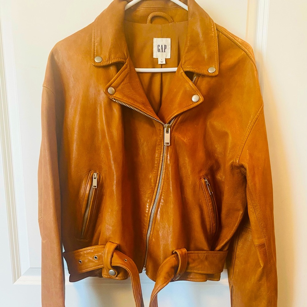 ✨GAP MOTO LEATHER JACKET✨- NO FLAWS! Purchased for $350 in 2019